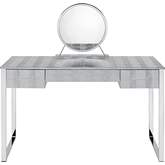 Myles Bedroom Vanity Set in Chrome