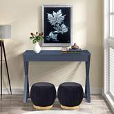 Nalo Console Table in Charcoal Finish