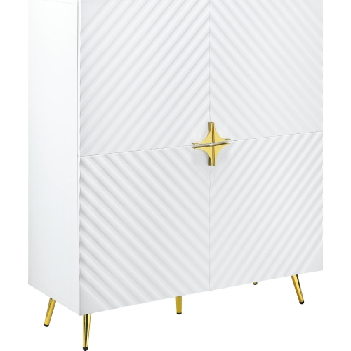 Gaines Console Cabinet in High Gloss White