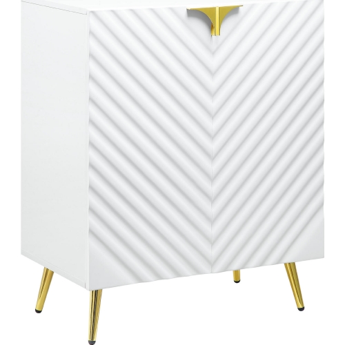 Gaines Console Cabinet in High Gloss White