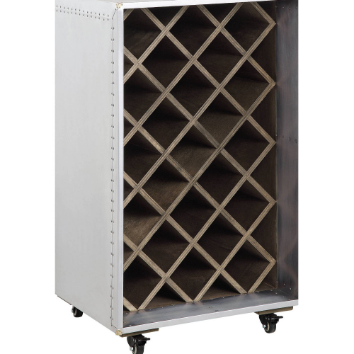 Raini Wine Cabinet in Aluminum