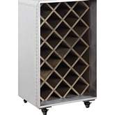 Raini Wine Cabinet in Aluminum