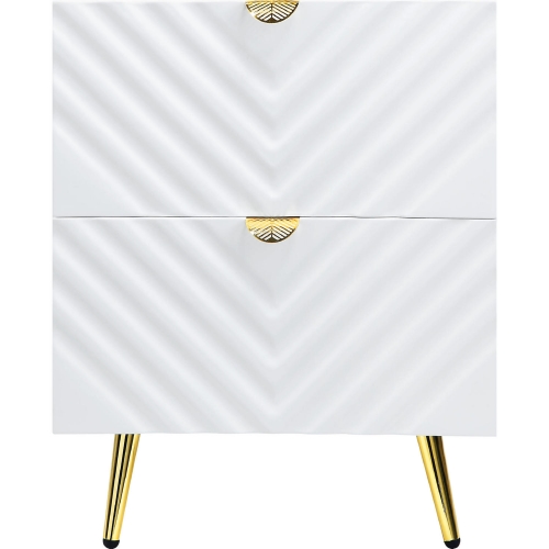 Gaines Nightstand in High Gloss White