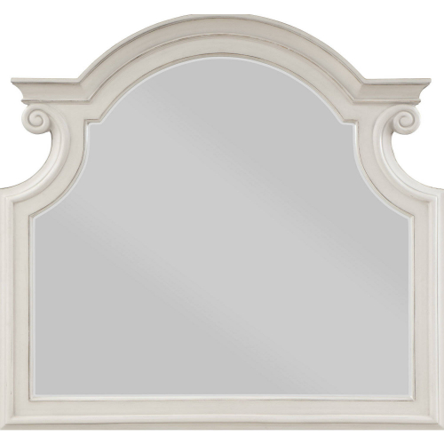 Florian Mirror in Antique White Finish Wood