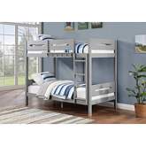 Esin Twin over Twin Bunk Bed in Gray Finish