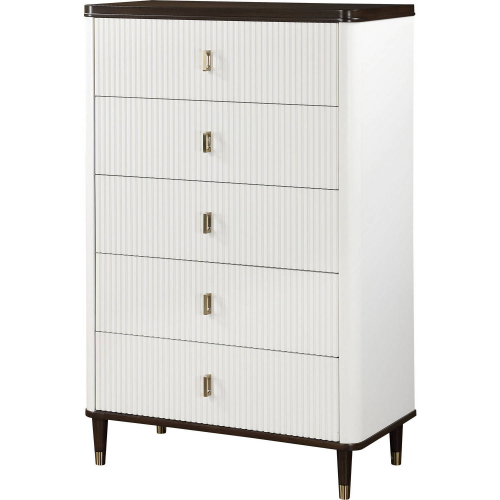 Carena Chest in White & Brown Finish