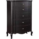 Chelmsford 5 Drawer Chest in Antique Black Finish