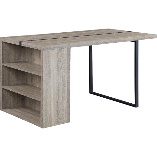 Patwin 60" Dinning Table in Rustic Oak & Black Finish