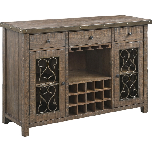 Raphaela Server in Weathered Cherry Finish