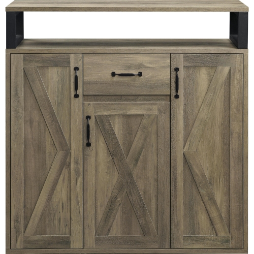 Abiram Server in Rustic Oak Finish