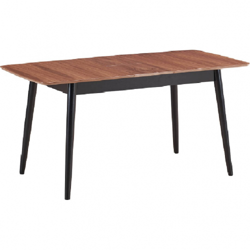 Lanae 51" Extension Dining Table in Walnut Finish & Black