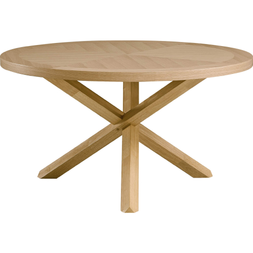 Kasem 54" Round Dining Table in Oak Finish