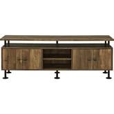 Ensata II TV Stand in Rustic Oak & Black