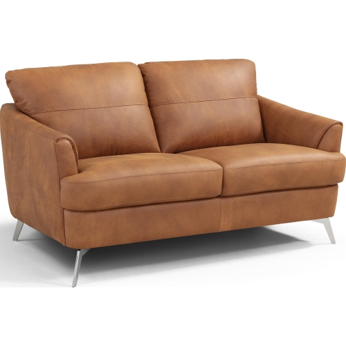 Safi Loveseat in Cappuchino Leather