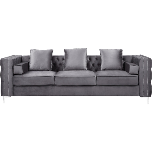 Bovasis Sofa in Gray Velvet