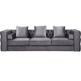 Bovasis Sofa in Gray Velvet