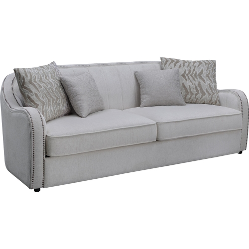 Mahler Sofa w/ 4 Pillows in Beige Linen