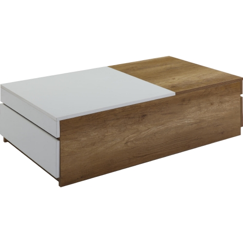 Aafje Coffee Table in Oak & White Finish