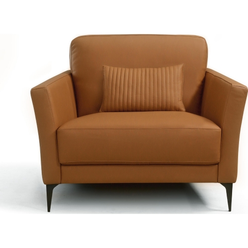 Tussio Accent Chair in Saddle Tan Leather