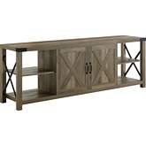 Abiram 71" TV Stand in Rustic Oak Finish