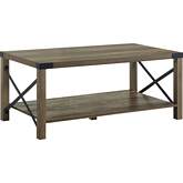 Abiram Coffee Table in Rustic Oak Finish