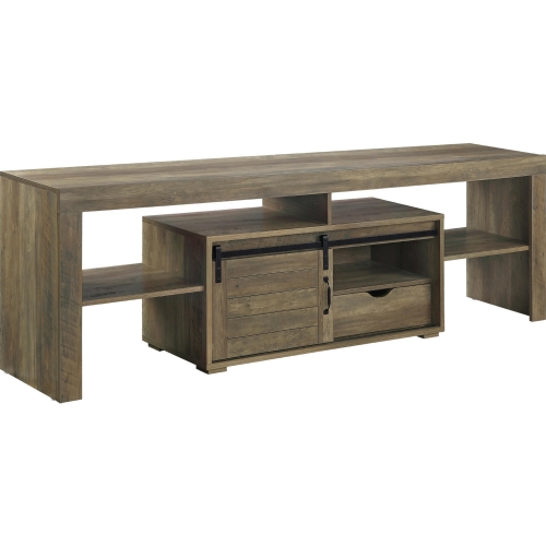 Wasim 79" TV Stand in Rustic Oak