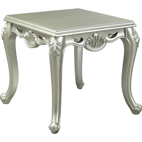 Qunsia End Table in Champagne Finish