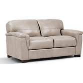 Cornelia Loveseat in Beige Leather