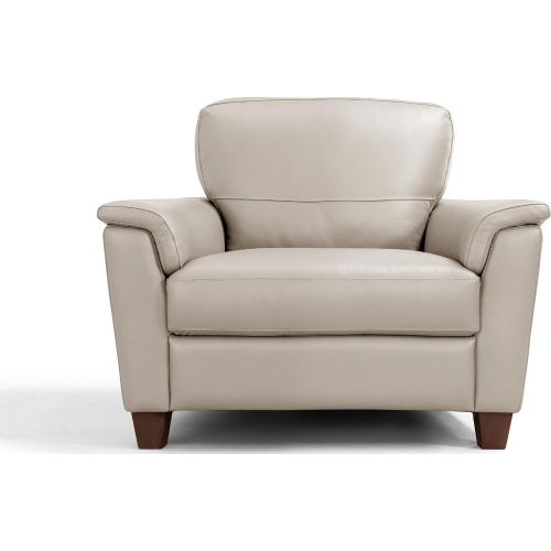 Pacific Palisades Accent Chair in Beige Leather