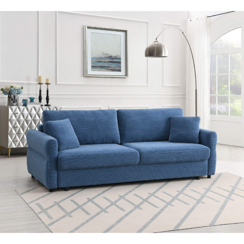 Haran Sleeper Sofa in Blue Fabric