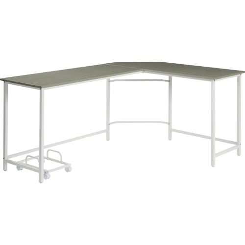 Dazenus Computer Desk in Gray & White Metal