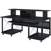 Megara Music Desk in Black Finish