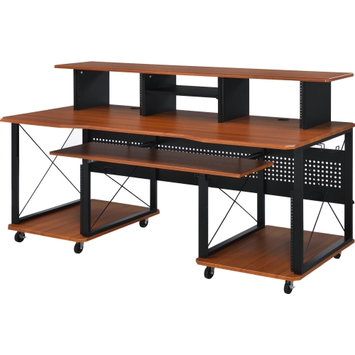 Megara Music Desk in Cherry & Black Finish