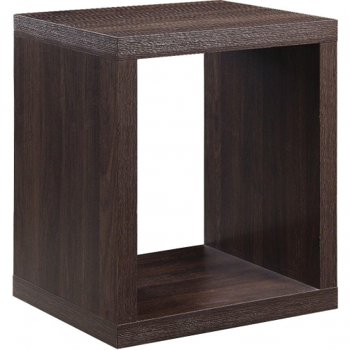 Harel Open Side Table in Walnut Finish