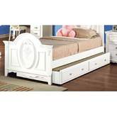 Flora Twin Trundle in White Finish