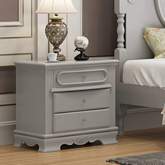 Flora Nightstand in Gray Finish