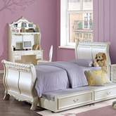 Pearl Twin Bed in Pearl White Finish