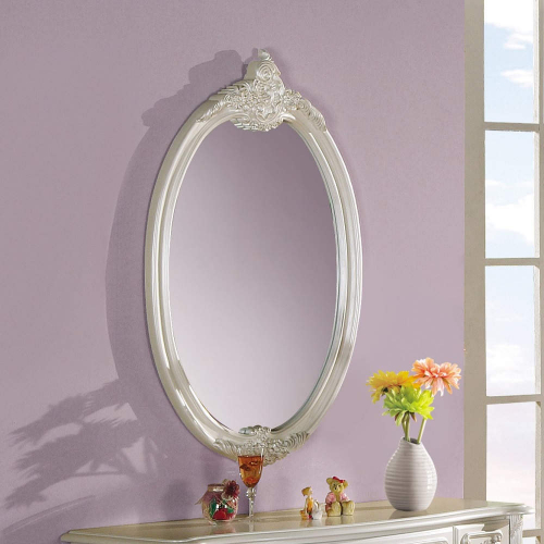 Pearl Mirror in Pearl White Finish