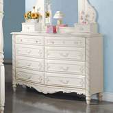 Pearl 54" Dresser in Pearl White Finish