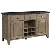 Charnell Server in Marble & Oak Finish