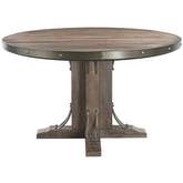 Raphaela 54" Round Dining Table in Weathered Cherry Finish