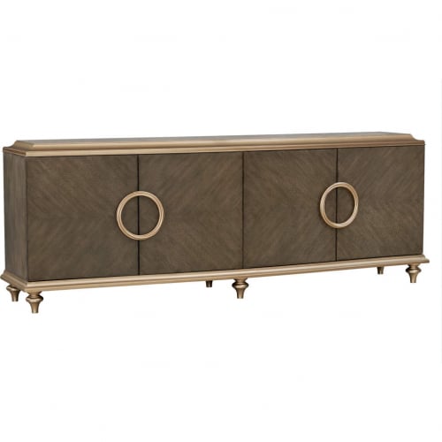 Ashtin Console Cabinet in Brown Finish