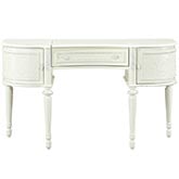 Dorothy Bedroom Vanity Desk & Mirror in Ivory Finish