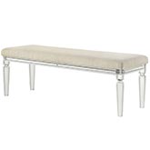 Tarian Bench in Pearl White Finish