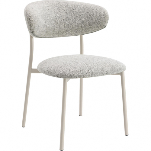 Kalam Dining Chair in Gray Fabric & Beige Finish (Set of 2)