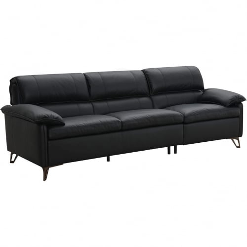 Eilene Sofa in Black Top Grain Leather