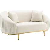 Martina Loveseat in Ivory Fabric