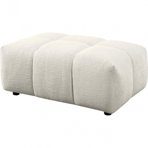 Loanna Ottoman in Beige Linen