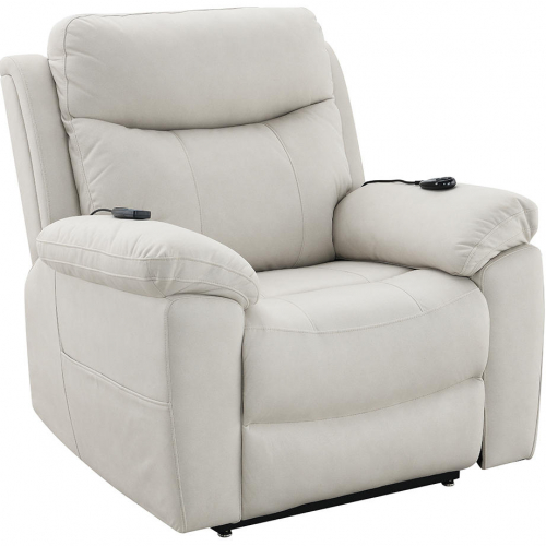 Chriki Power Lift Recliner w/ Heating & Massage in Beige Fabric