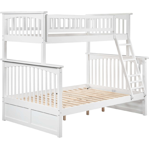 Columbia Bunk Bed Twin Over Full in White